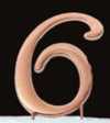 Sugar Crafty Rose Gold Cake Topper - Number 6