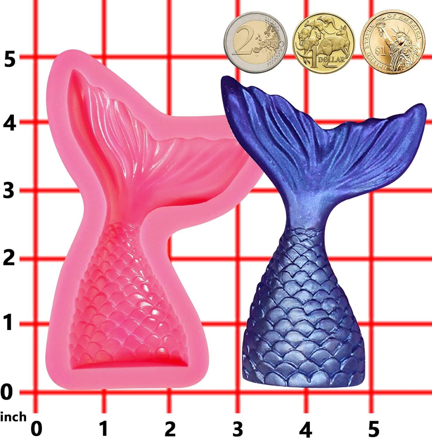 Suagr Crafty Silicone Mould - Small Mermaid Tail Silicone Moulds The Cooks Kitchen 
