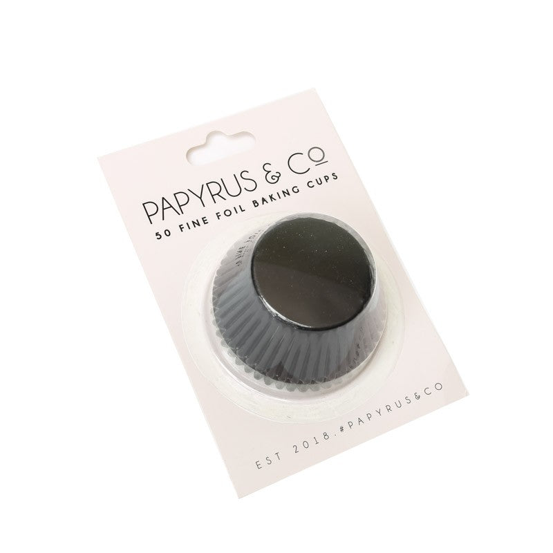 Papyrus & Co Foil Baking Cups - Black 50mm