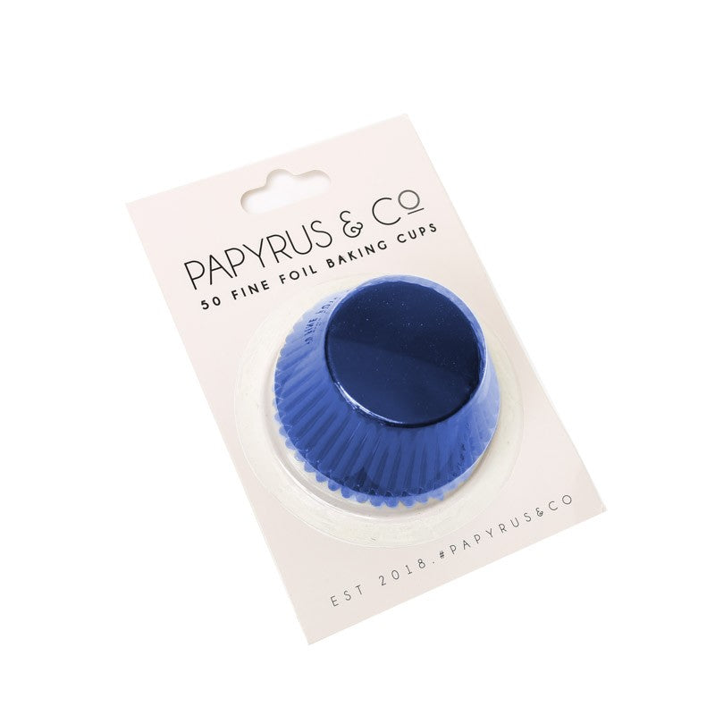 Papyrus & Co 50 Fine Foil Baking Cups - Navy 50mm