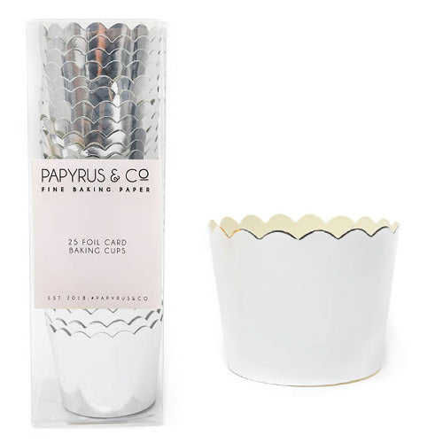 Papyrus & Co Foil Card Baking Cups - Silver