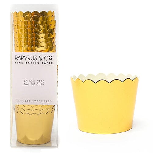 Papyrus & Co Foil Card Baking Cups - Gold Boards & Boxes & Packaging The Cooks Kitchen 