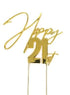 Cake & Candle Topper - Happy 21st Gold Acrylic Cake Toppers The Cooks Kitchen Mandurah 
