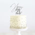 Cake & Candle Topper - Happy 21st Silver Acrylic Cake Toppers The Cooks Kitchen Mandurah 
