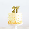 Cake & Candle Topper - 21st Gold