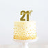 Cake & Candle Topper - 21st Gold