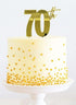 Cake & Candle Gold Metal Topper 70th Cake Toppers The Cooks Kitchen 