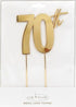 Cake & Candle Gold Metal Topper 70th Cake Toppers The Cooks Kitchen 
