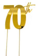 Cake & Candle Gold Metal Topper 70th Cake Toppers The Cooks Kitchen 