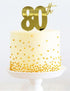 Cake & Candle Gold Metal Topper 80th Cake Toppers The Cooks Kitchen 