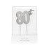 Cake & Candle - Silver Metal Cake Topper - 80th Acrylic Cake Toppers The Cooks Kitchen Mandurah 
