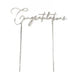 Cake & Candle Congratulations Cake Topper Silver Cake Toppers The Cooks Kitchen 