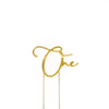 Gold Metal Cake Topper - One