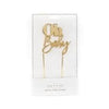 Cake & Candle - Metal Cake Topper - Gold - Oh Baby