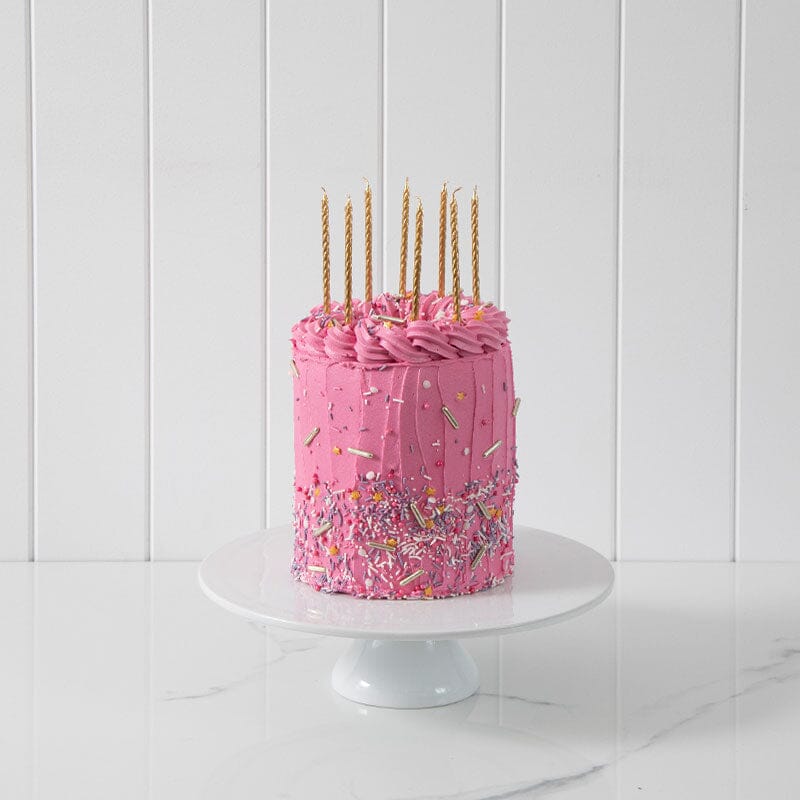 Cake & Candle - Spiral Candles - Gold Candles The Cooks Kitchen Mandurah 