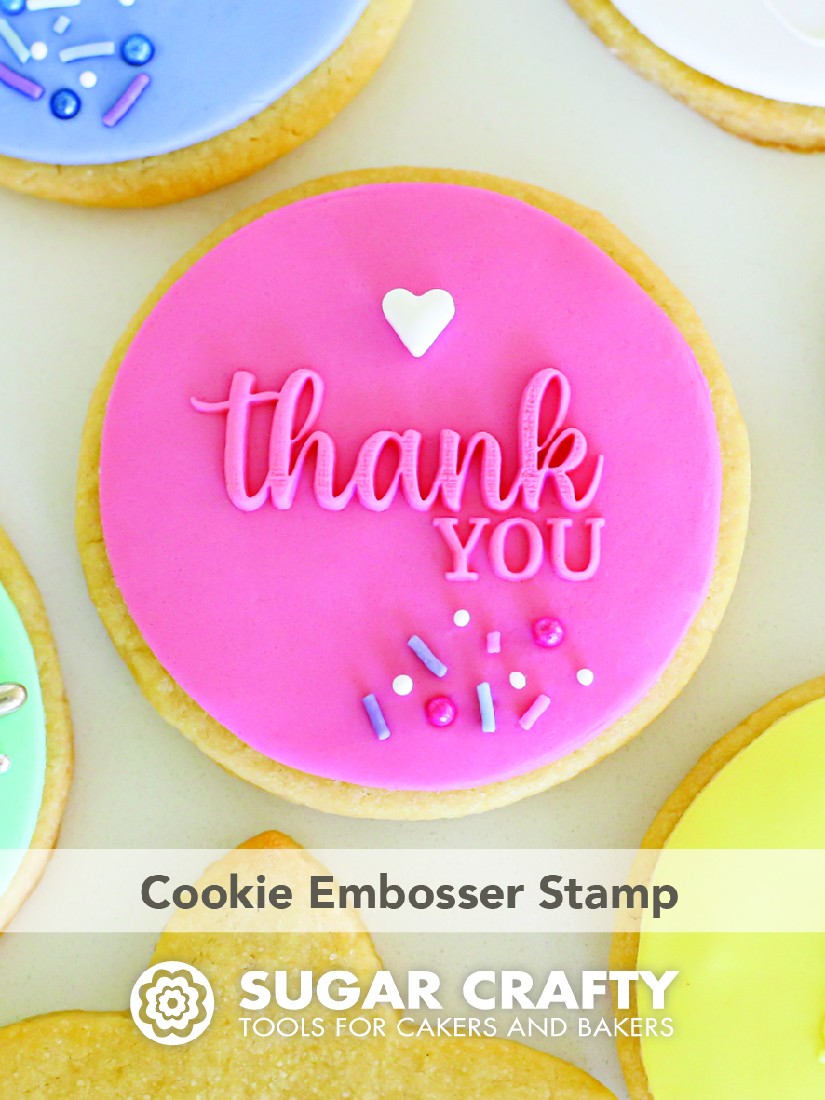Sugar Crafty - Cookie Embosser - Thank You