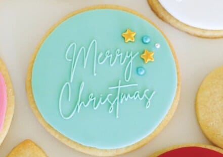 Sugar Crafty Cookie Debosser Stamp - Merry Christmas Embossers The Cooks Kitchen 