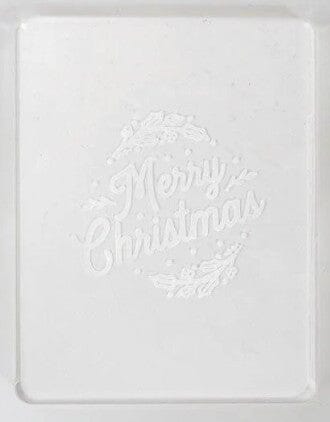 Coo Kie Debosser Stamp - Merry Christmas 2 Embossers The Cooks Kitchen 