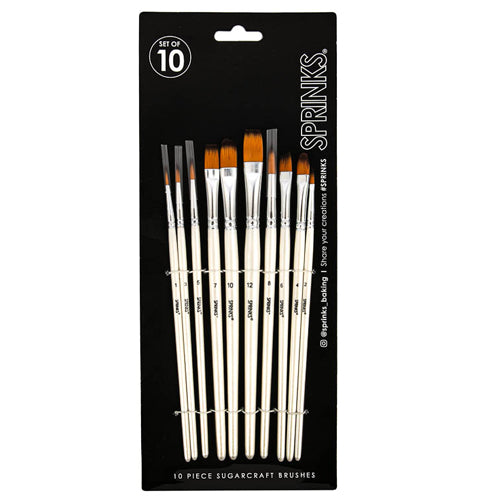 Sprinks Sugarcraft Brush Set - 10 Pieces