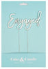 Cake & Candle Silver Plated Cake Topper - Engaged