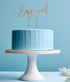 Cake & Candle Silver Plated Cake Topper - Engaged Acrylic Cake Toppers The Cooks Kitchen 
