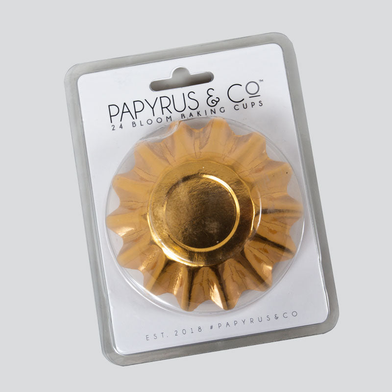 Gold Bloom Baking Cups