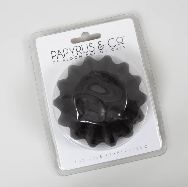 Black Bloom Baking Cups 24