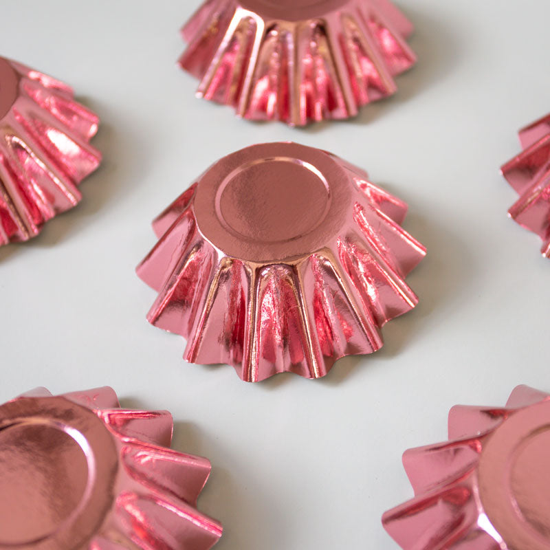 Rose Gold Bloom Baking Cups 24