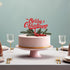 Cake & Candle Red Acrylic Cake Topper - Merry Christmas Cake Toppers The Cooks Kitchen 