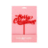 Cake & Candle Red Acrylic Cake Topper - Merry Christmas Cake Toppers The Cooks Kitchen 