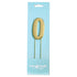 Cake & Candle Bold Cake Topper 7cm - Gold Number 0
