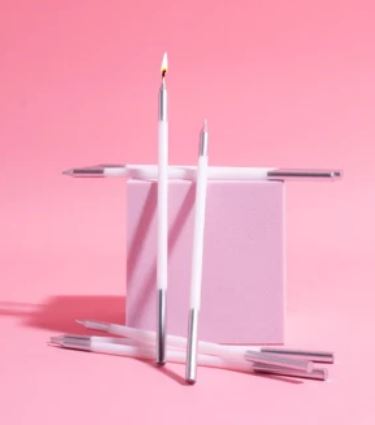 Cake & Candle Silver Double Dipped Cake Candles - White 12pk