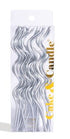 Cake & Candle Swirly Cake Candles Silver 13cm 16pk