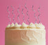 Cake & Candle Swirly Cake Candles Silver 13cm 16pk