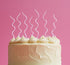 Cake & Candle Swirly Cake Candles White 13cm 16pk