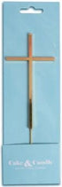 Cake & Candle Fine Cross Cake Topper - Gold Cake Toppers The Cooks Kitchen 