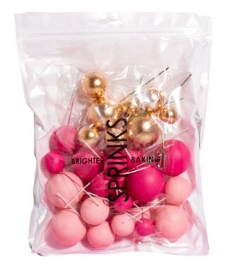 Sprinks 32 Cake Ball Toppers - Pretty In Pink Decorating Accessories The Cooks Kitchen 