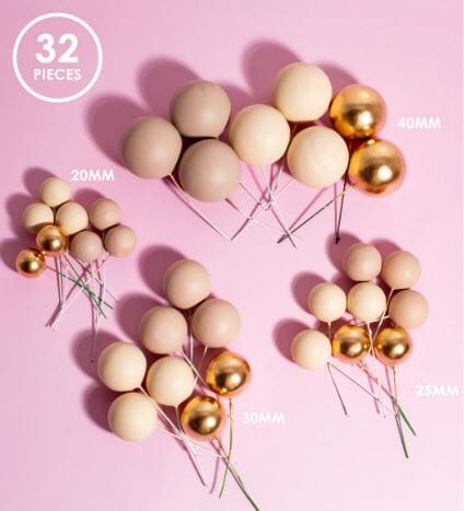 Sprinks 32 Cake Ball Toppers - Champagne Cake Toppers The Cooks Kitchen 