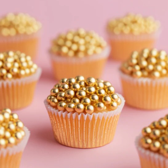 Sprinks Crunchy Shiny Gold 6mm Sprinkles