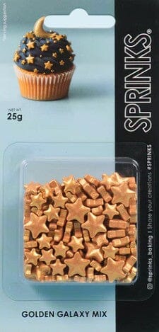 Sprinks Golden Galaxy Mix Tiny Toppers 25g Edible Decorations The Cooks Kitchen 