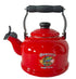 Arnott’s Enamel Whistling Kettle 2.1l - Red Kettles The Cooks Kitchen 