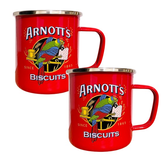 Arnotts Enamel Mug Red Set Of 2