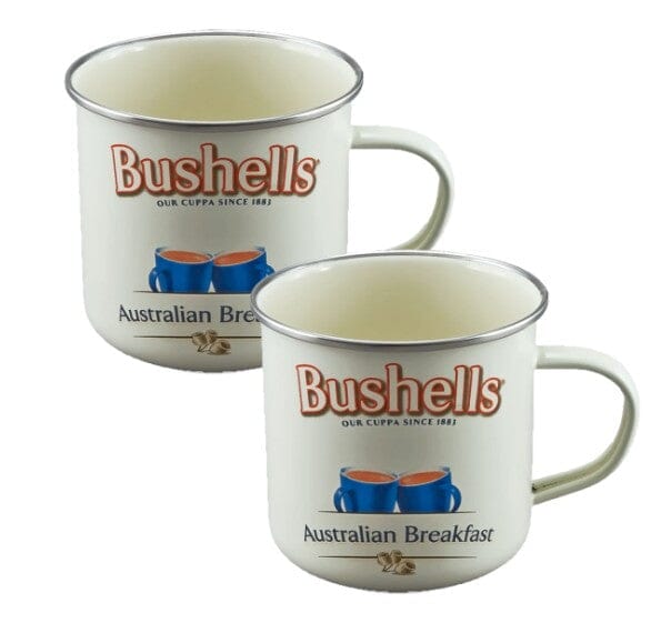 Australian Heritage Icons Bushells Tea Enamel Mug Set 2pce Mugs - Cups & Saucers The Cooks Kitchen 