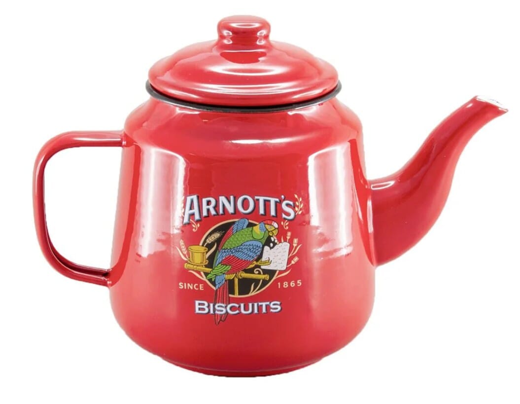 Arnott’s Enamel Teapot 1.4l - Red Stainless Steel Teapots The Cooks Kitchen 