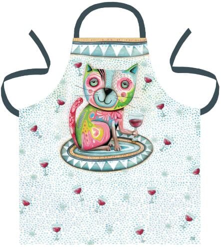 Rikaro - Cat Wine Apron Aprons The Cooks Kitchen 