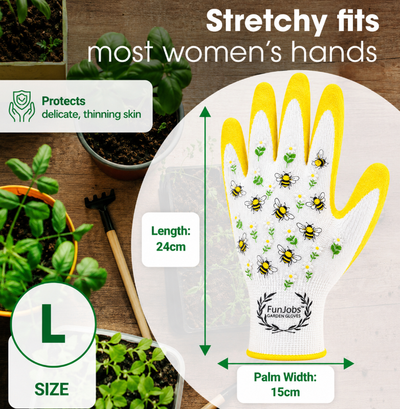Funjobs Bee Garden Gloves - Large