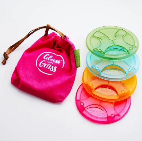 Glass On The Grass Resin Coasters S/4 Party Girl Placemats & Coasters The Cooks Kitchen 