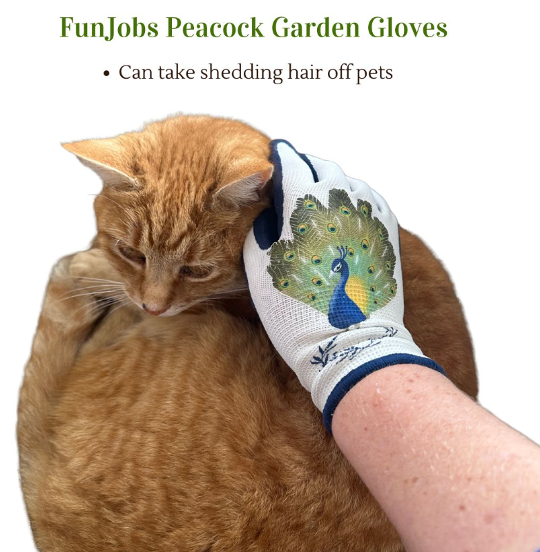 Funjobs Peacock Garden Gloves - Medium