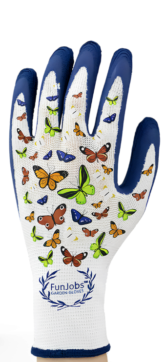 Funjobs Butterfly Garden Gloves - Medium