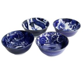 Tokyo Design Studio Japonism Bowl Set 4pc 14cm - Blue